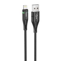 Кабель USB HOCO U93 Shadow USB - Lightning, 2.4А, 1.2 м, черный