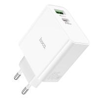 Сетевое зарядное устройство HOCO C113A Awesome 1xUSB + 1xUSB-C, 65W, белый оптом Сетевое зарядное устройство HOCO C113A Awesome 1xUSB + 1xUSB-C, 65W, белый