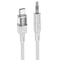 Аудиокабель HOCO UPA27 Spirit AUX Jack 3,5 (m) - Type-C (m), 1.2 м, серый