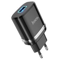 Сетевое зарядное устройство HOCO N1 Ardent 1xUSB, 2.4A, 10.8W, черный