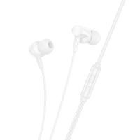 Проводные наушники HOCO M112 Story, Jack 3.5mm, 1.2 м, белый оптом Проводные наушники HOCO M112 Story, Jack 3.5mm, 1.2 м, белый