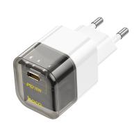 Сетевое зарядное устройство HOCO C125A Transparent 1xUSB-C, 20W, прозрачный черный оптом Сетевое зарядное устройство HOCO C125A Transparent 1xUSB-C, 20W, прозрачный черный