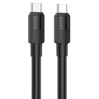 Кабель USB-C HOCO X84 Solid Type-C - Type-C, 3A, 60W, 1 м, черный