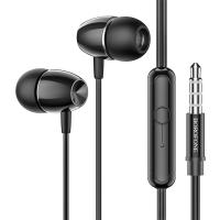 Проводные наушники BOROFONE BM57 Platinum, Jack 3.5mm, 1.2 м, черный