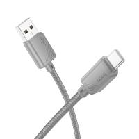 Кабель USB HOCO X113 Beneficio USB - Type-C, 3A, 1 м, серый