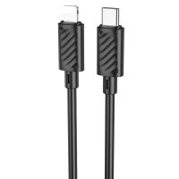 Кабель USB-C HOCO X88 Gratified Type-C - Lightning, 3A, 20W, 1 м, черный