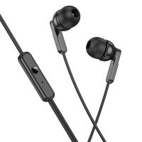 Проводные наушники HOCO M121 Bright, Jack 3.5mm, 1.2 м, черный оптом Проводные наушники HOCO M121 Bright, Jack 3.5mm, 1.2 м, черный