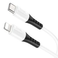 Кабель USB-C HOCO X82 Silicone Type-C - Lightning, 20W, 1 м, белый