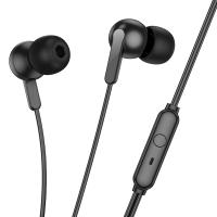 Проводные наушники HOCO M124 Wide, Jack 3.5mm, 1.2 м, черный оптом Проводные наушники HOCO M124 Wide, Jack 3.5mm, 1.2 м, черный