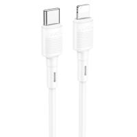 Кабель USB-C HOCO X83 Victory Type-C - Lightning, 20W, 1 м, белый