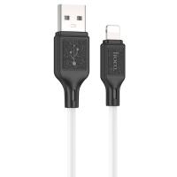 Кабель USB HOCO X90 Cool USB - Lightning, 2.4А, 1 м, белый