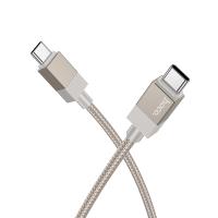 Кабель USB-C HOCO X110 Honorific Type-C - Type-C, 3A, 60W, 1 м, золотой