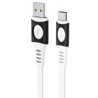 Кабель USB BOROFONE BX35 Carib USB - Type-C, 2.4А, 1 м, белый