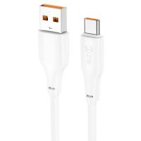 Кабель USB HOCO X93 Force USB - Type-C, 3A, 27W, 1 м, белый