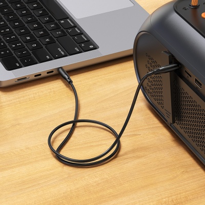 Аудиокабель BOROFONE BL26 Standard AUX Jack 3,5 (m) - Jack 3,5 (m), 1 м, черный