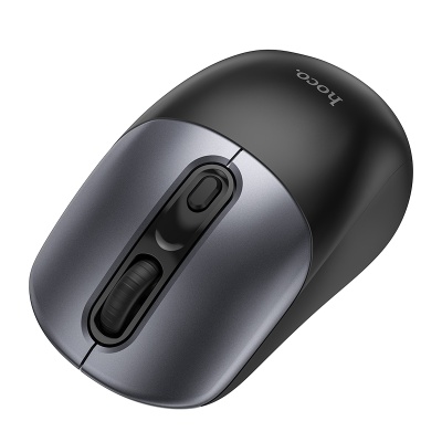 Мышь беспроводная HOCO GM28 Business, Bluetooth, черный+серый металлик