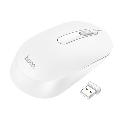 Мышь беспроводная HOCO GM14 Platinum, Bluetooth, белый
