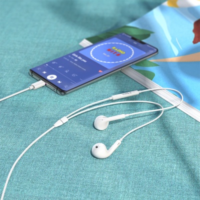 Проводные наушники HOCO M1 Max crystal, Type-C, 1.2 м, белый