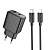 Сетевое зарядное устройство HOCO CS23A Sunlight 1xUSB + 1xUSB-C с Кабелем Type-C - Lightning, 3A, 30W, черный оптом Сетевое зарядное устройство HOCO CS23A Sunlight 1xUSB + 1xUSB-C с Кабелем Type-C - Lightning, 3A, 30W, черный