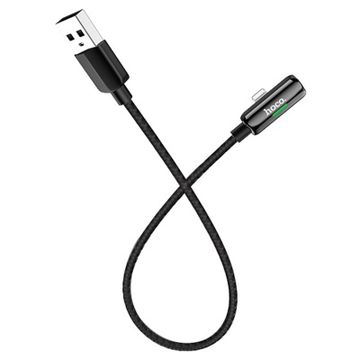 Переходник/Адаптер HOCO LS28 2 в 1 USB (m) - Lightning (m) / Lightning (f), серебристый