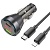 Автомобильное зарядное устройство HOCO NZ12B Unimpeded, 1xUSB + 1xUSB-C с Кабелем Type-C - Lightning, 48W, черный