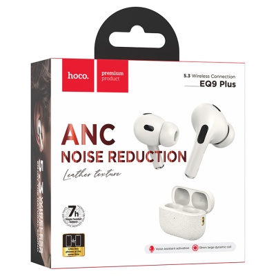 Беспроводные наушники TWS HOCO EQ9 Plus, Bluetooth 5.3, белый