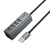 USB HUB разветвитель HOCO HB1A 4 в 1 USB (m) - 4xUSB2.0 (f), 1 м, серый металлик