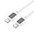 Кабель USB-C HOCO X108 Benefit Type-C - Type-C, 3A, 60W, 1 м, белый