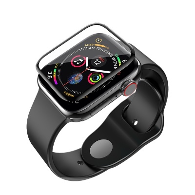 Защитное стекло HOCO Tempered Glass для Apple Watch 4, Full Glue 3D, 0.15mm, 40mm, прозрачный+черная рамка