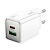 Сетевое зарядное устройство HOCO N46 Glorious 1xUSB + 1xUSB-C, 3A, 20W, белый оптом Сетевое зарядное устройство HOCO N46 Glorious 1xUSB + 1xUSB-C, 3A, 20W, белый
