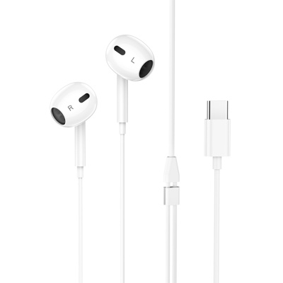 Проводные наушники HOCO M1 Max crystal, Type-C, 1.2 м, белый