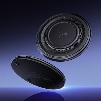 Беспроводное зарядное устройство BOROFONE BQ40 Crown с Кабелем USB - Type-C, 5W/7.5W/10W/15W, черный