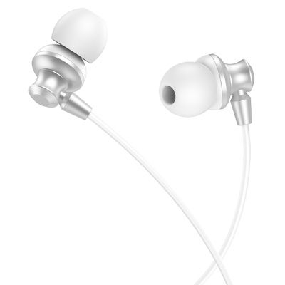 Проводные наушники HOCO M98 Delighted, Jack 3.5mm, 1.2 м, серебристый