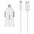 Автомобильное зарядное устройство HOCO Z2, 1xUSB с Кабелем USB - Micro, 1.5A, белый