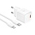 Сетевое зарядное устройство HOCO N66 Ingenious 1xUSB-C с Кабелем Type-C - Lightning, 35W, белый оптом Сетевое зарядное устройство HOCO N66 Ingenious 1xUSB-C с Кабелем Type-C - Lightning, 35W, белый