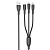 Кабель USB BOROFONE BX71 3 в 1 USB - Type-C + Lightning + MicroUSB, 2А, 1 м, черный