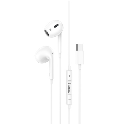 Проводные наушники HOCO M1 Max crystal, Type-C, 1.2 м, белый