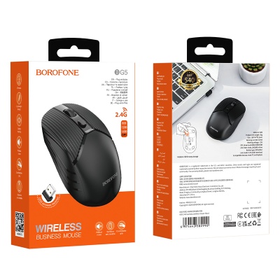 Мышь беспроводная BOROFONE BG5 Business, Bluetooth, черный