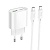 Сетевое зарядное устройство HOCO C109A Fighter 1xUSB + 1xUSB-C с Кабелем Type-C - Type-C, 3A, 20W, белый оптом Сетевое зарядное устройство HOCO C109A Fighter 1xUSB + 1xUSB-C с Кабелем Type-C - Type-C, 3A, 20W, белый