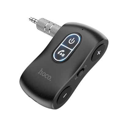 Автомобильный Bluetooth-приемник HOCO E73 Pro Journey, 200 мАч, Jack 3.5мм/Bluetooth, черный