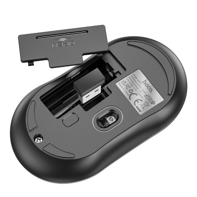 Мышь беспроводная HOCO GM21 Platinum, Bluetooth, белый+серый