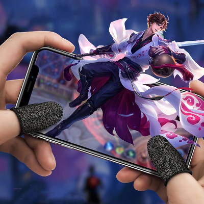 Напальчники для игры HOCO GM4 Phantom, черный+серебрянный