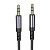 Аудиокабель BOROFONE BL24 Graceful AUX Jack 3,5 (m) - Jack 3,5 (m), 1 м, серый металлик