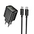 Сетевое зарядное устройство HOCO CS25A Rico 1xUSB + 1xUSB-C с Кабелем Type-C - Type-C, 3A, 20W, черный оптом Сетевое зарядное устройство HOCO CS25A Rico 1xUSB + 1xUSB-C с Кабелем Type-C - Type-C, 3A, 20W, черный