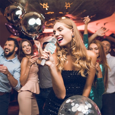 Микрофон беспроводной HOCO BK5 Cantando, Bluetooth, синий