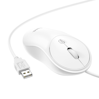 Мышь проводная HOCO GM13 Esteem, USB, белый