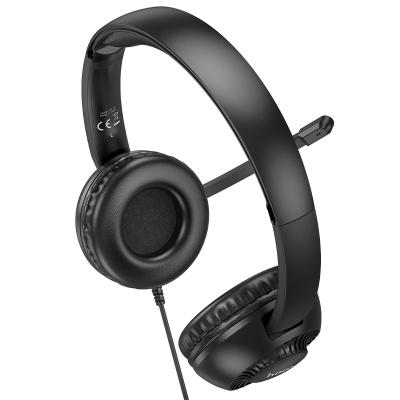 Проводные наушники HOCO W112 Pure, Jack 3.5mm, 1.8 м, черный