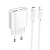 Сетевое зарядное устройство HOCO C109A Fighter 1xUSB + 1xUSB-C с Кабелем Type-C - Lightning, 3A, 20W, белый оптом Сетевое зарядное устройство HOCO C109A Fighter 1xUSB + 1xUSB-C с Кабелем Type-C - Lightning, 3A, 20W, белый
