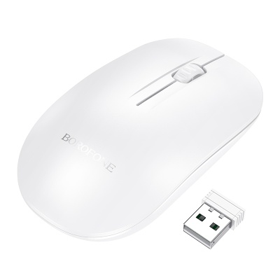 Мышь беспроводная BOROFONE BG14 Planet, Bluetooth, белый