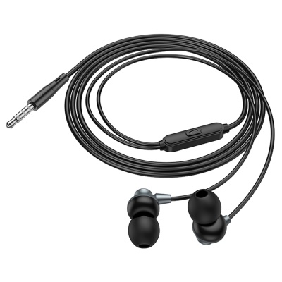 Проводные наушники HOCO M98 Delighted, Jack 3.5mm, 1.2 м, серый металлик